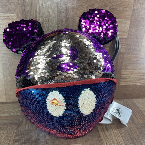 Disney Parks 10" Round Flip‎ -Reversible -Sequin Mickey Mouse Plush - Picture 5 of 5